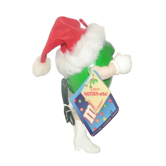 M & M's Elco Motion-ette Animated Ornament Green Plugs into Lights Untested - Picture 2 of 4